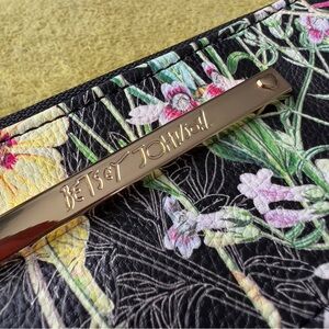 Betsey Johnson Black Floral Pouch